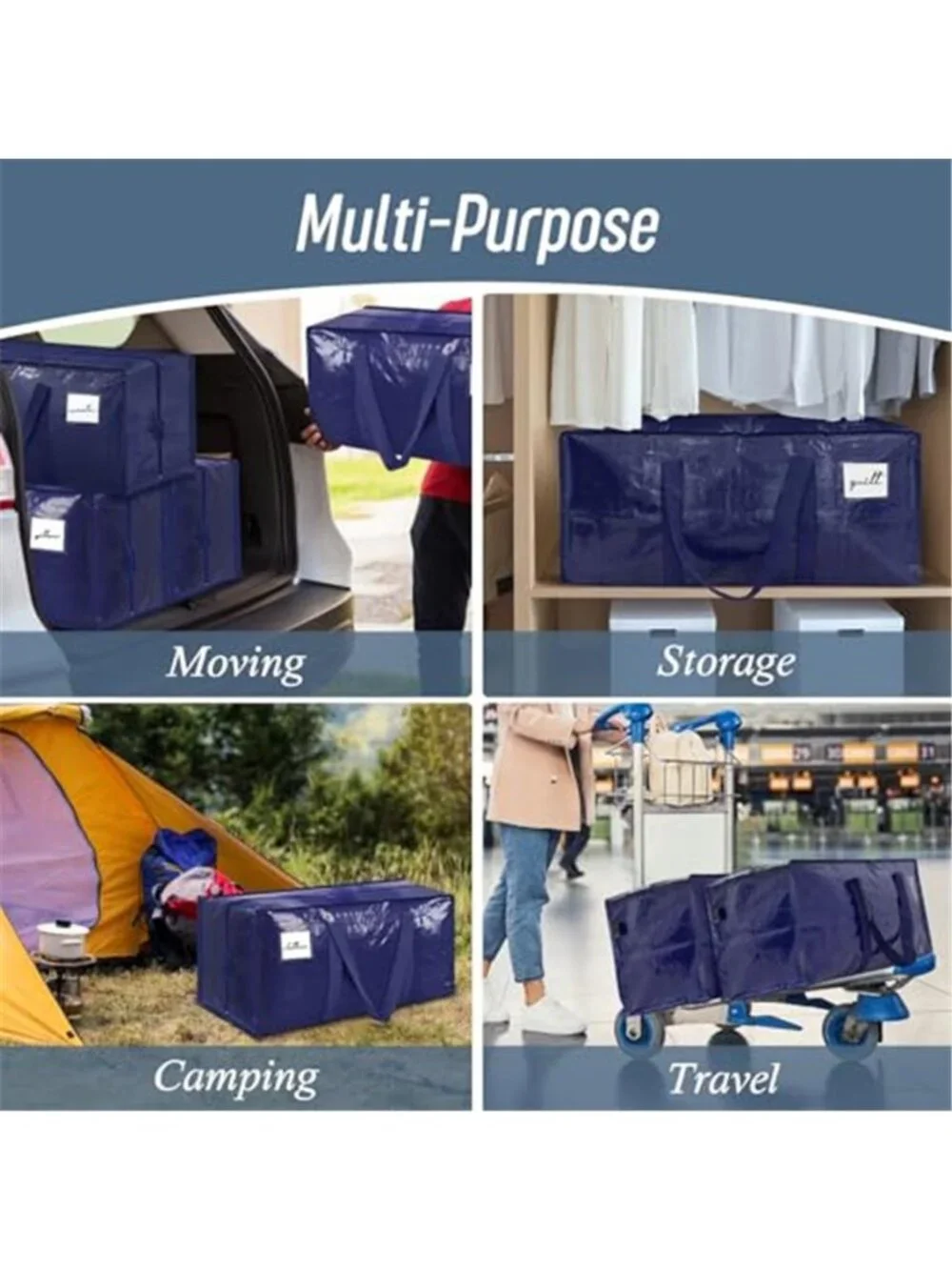 Heavy Duty Moving Bags Large Storage Bags Clothes Organizer Packing Bags Totes